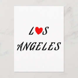 Los Angeles Rotes Herz Postkarte