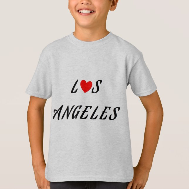 Los Angeles rotes Herz T-Shirt (Vorderseite)