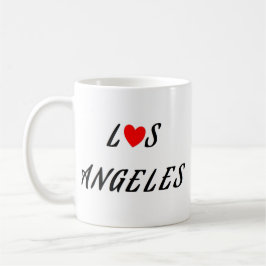 Los Angeles Rotes Herz Tasse