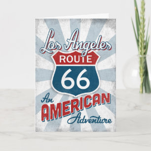Los Angeles Route 66 Vintag Amerika Kalifornien Karte