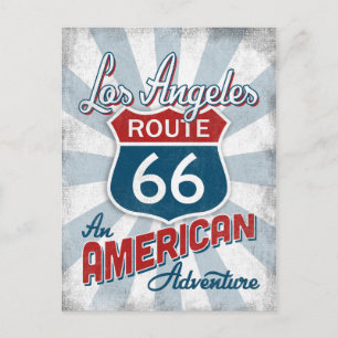 Los Angeles Route 66 Vintag Amerika Kalifornien Postkarte