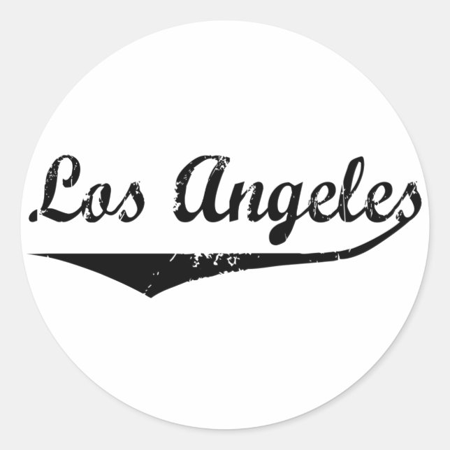 Los Angeles Runder Aufkleber (Vorderseite)