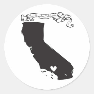 Los Angeles Runder Aufkleber