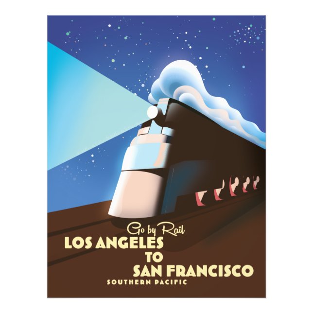 Los Angeles - San Francisco Rail Poster (Vorne)