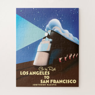 Los Angeles - San Francisco Rail Poster Puzzle