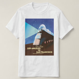 Los Angeles - San Francisco Rail Poster T-Shirt