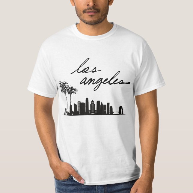Los Angeles Schwarz T-Shirt (Vorderseite)