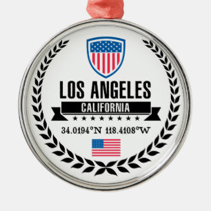 Los Angeles Silbernes Ornament