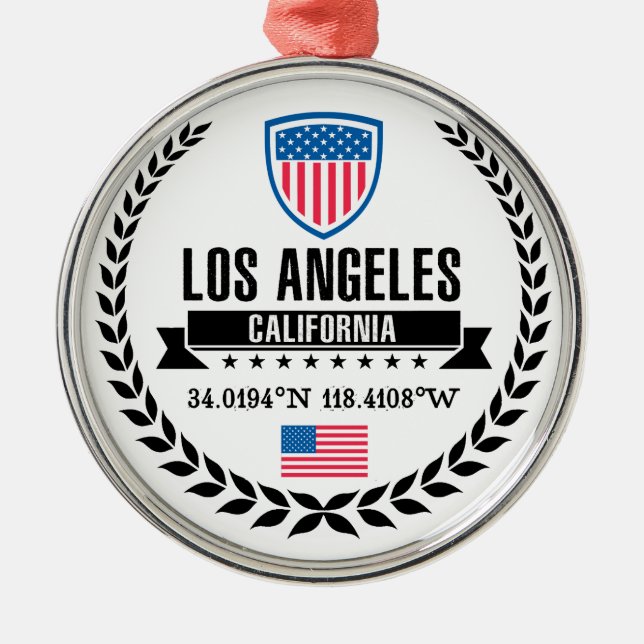 Los Angeles Silbernes Ornament (Vorne)