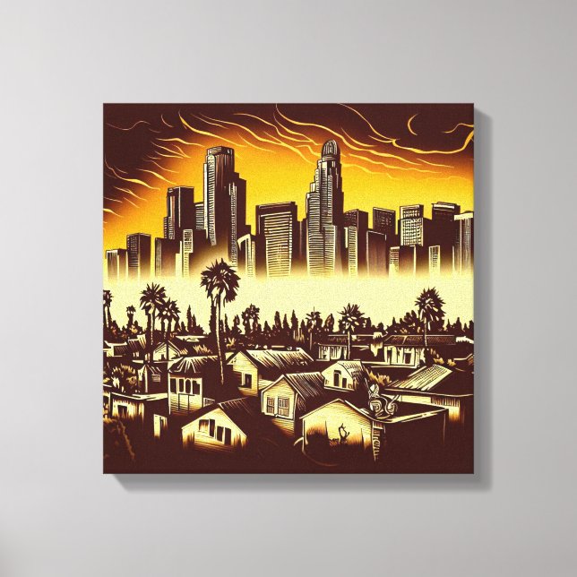 Los Angeles Skyline #1 Leinwanddruck (Vorderseite)