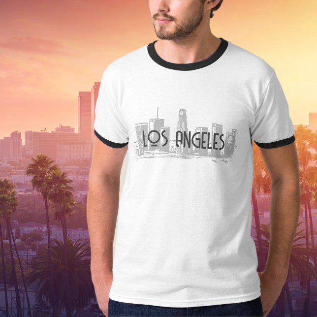 Los Angeles Skyline Graphic T - Shirt (Von Creator hochgeladen)