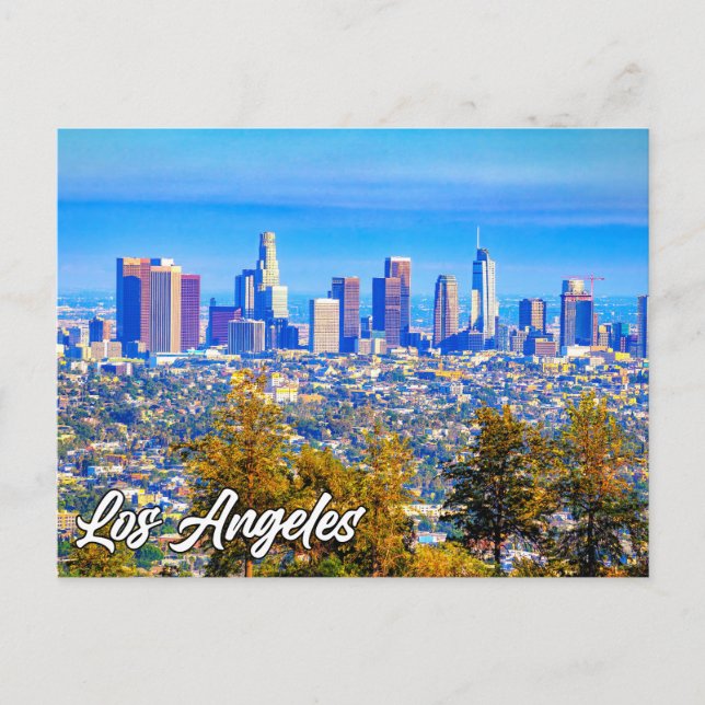 Los Angeles Skyline, Kalifornien, USA Postkarte (Vorderseite)
