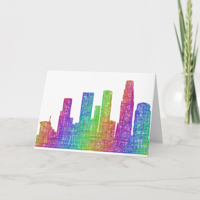 Los Angeles Skyline Karte (Vorderseite)