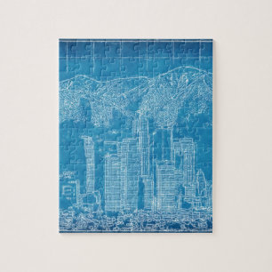 Los Angeles-Skyline-Plan Puzzle