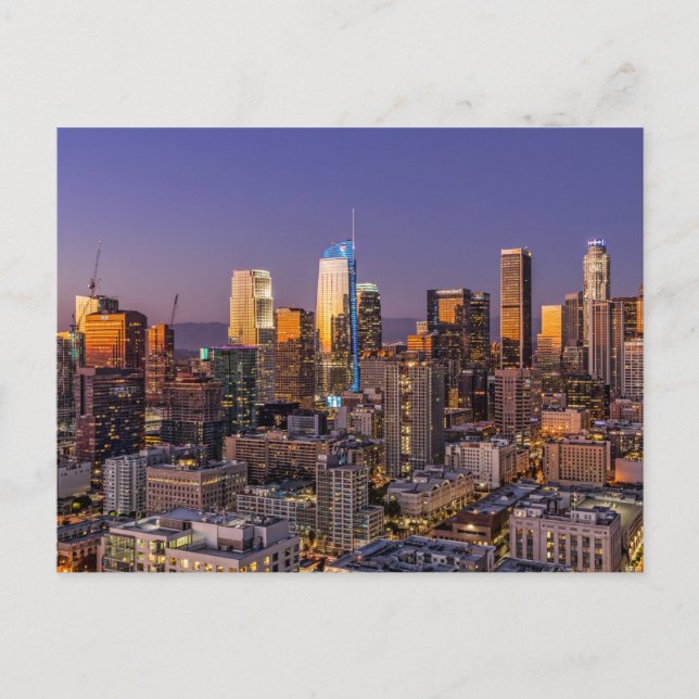 Los Angeles Skyline Postcard Postkarte (Vorderseite)