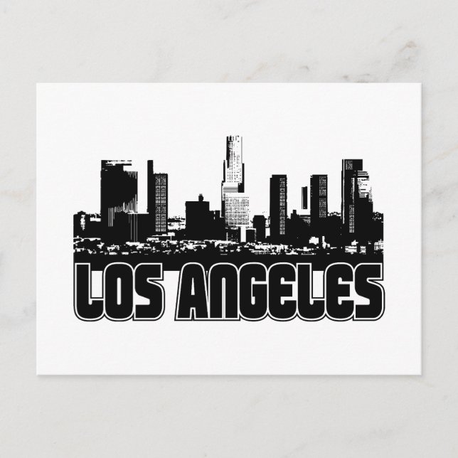 Los Angeles Skyline Postkarte (Vorderseite)