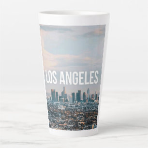 Los Angeles Skyline Retro Stadt Ästhetik Reise Milchtasse