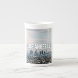 Los Angeles Skyline Retro Stadt Ästhetik Reise Prozellantasse