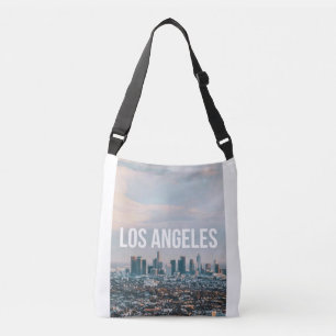 Los Angeles Skyline Retro Stadt Ästhetik Reise Tragetaschen Mit Langen Trägern