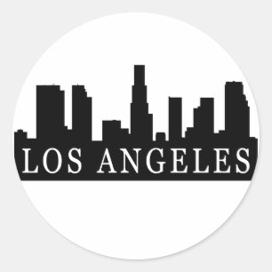 Los Angeles Skyline Runder Aufkleber