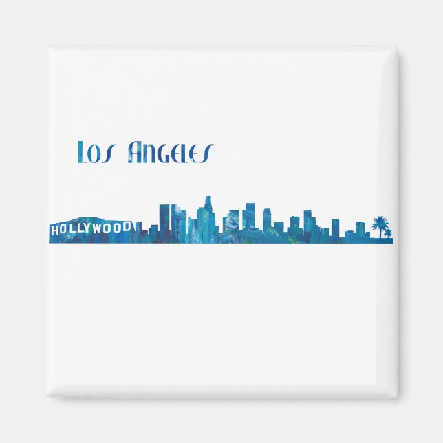 Los Angeles Skyline Silhouette Magnet (Vorne)