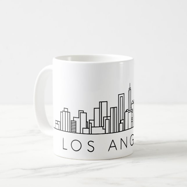 Los Angeles Skyline - Stadtbild Kaffeetasse (Vorderseite Links)