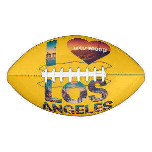 Los Angeles Skyline Sunset & Hollywood Typografie Football