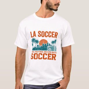 Los Angeles Soccer Sunset Cleats Corner Kicks T-Shirt