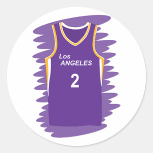 Los Angeles Sparks Nummer 2 Uniform Runder Aufkleber