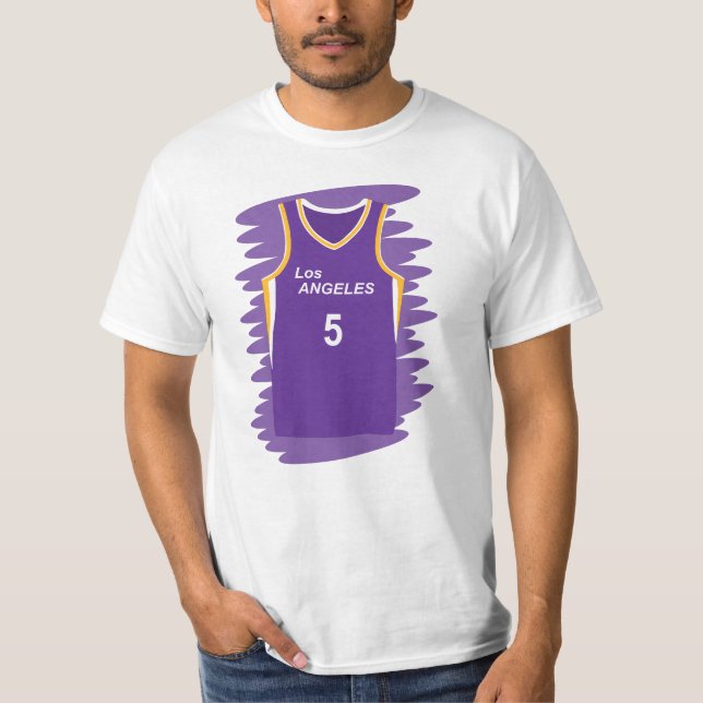 Los Angeles Sparks Nummer 5 Uniform T-Shirt (Vorderseite)