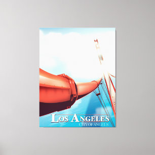 Los Angeles "Stadt der Engel" Urlaubsposter. Leinwanddruck