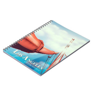 Los Angeles "Stadt der Engel" Urlaubsposter. Notizblock