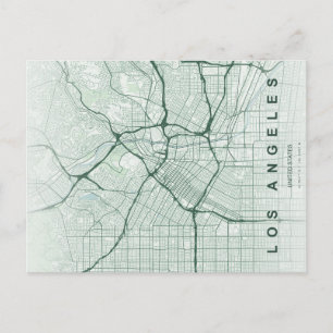Los Angeles Stadtplan Minimale Postkarte