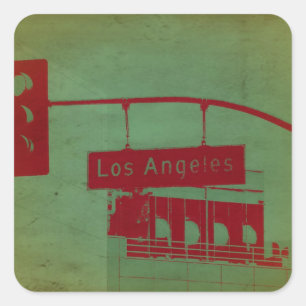 Los Angeles-Straße Quadratischer Aufkleber