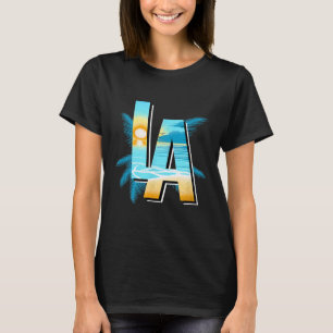Los Angeles Sunset Palm Trees California Surf T-Shirt
