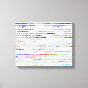 Los Angeles-Text-Entwurf II Leinwanddruck