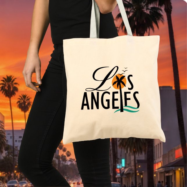 Los Angeles Textdesign, Souvenir Tote Bag Tragetasche (Los Angeles text design tote bag
)