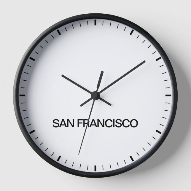 Los Angeles Time Zone Newsroom Style Clock Uhr (Vorderseite)