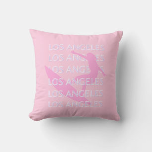 Los Angeles Travel Art, Kalifornien, Pink, Preppy Kissen