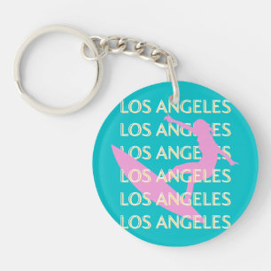 Los Angeles Travel Art, Kalifornien, Surfliebhaber Schlüsselanhänger