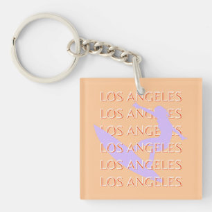 Los Angeles Travel Art, Kalifornien, Travel Art Schlüsselanhänger