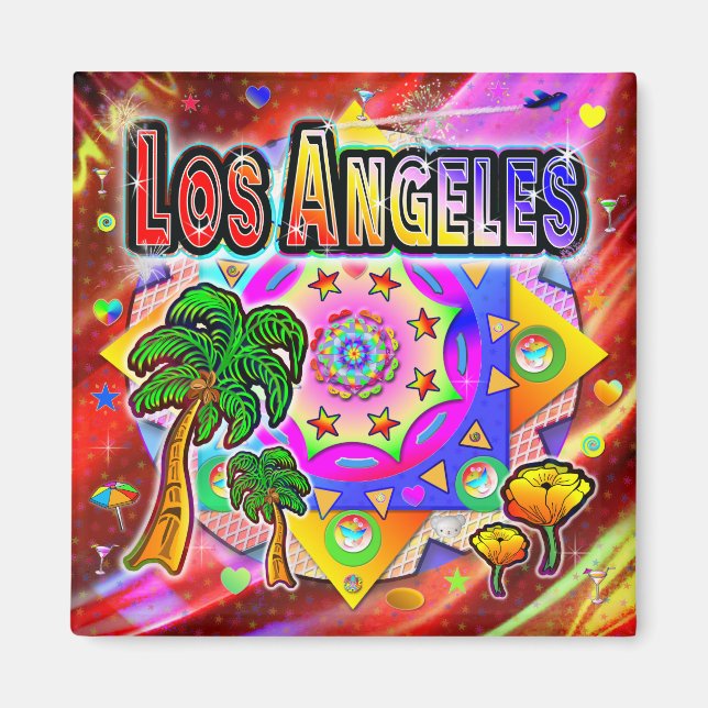 Los Angeles Tropical Friends Magnet (Vorne)