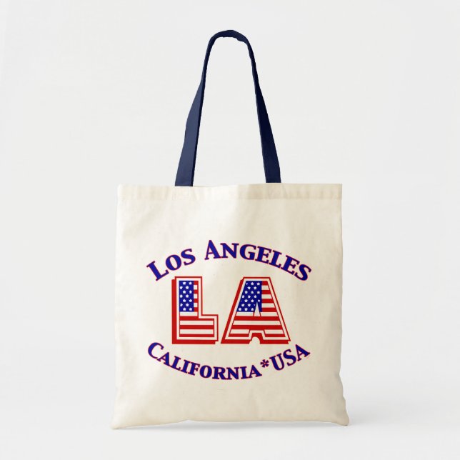 Los Angeles USA Patriotische Leinwand Tasche (Vorne)