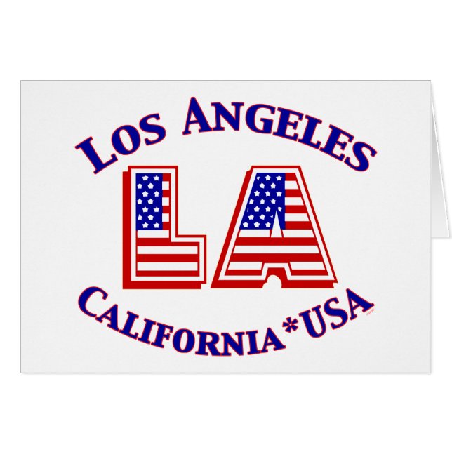 Los Angeles USA Patriotisches Logo (Vorderseite (Horizontal))