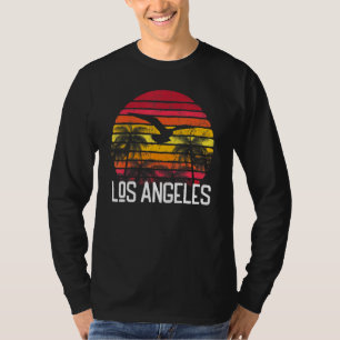 Los Angeles Vintag Retro Beach Palm Tree Surf Swi T-Shirt