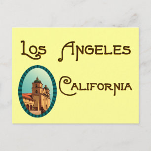 Los Angeles Vintage Mission Postcard Postkarte
