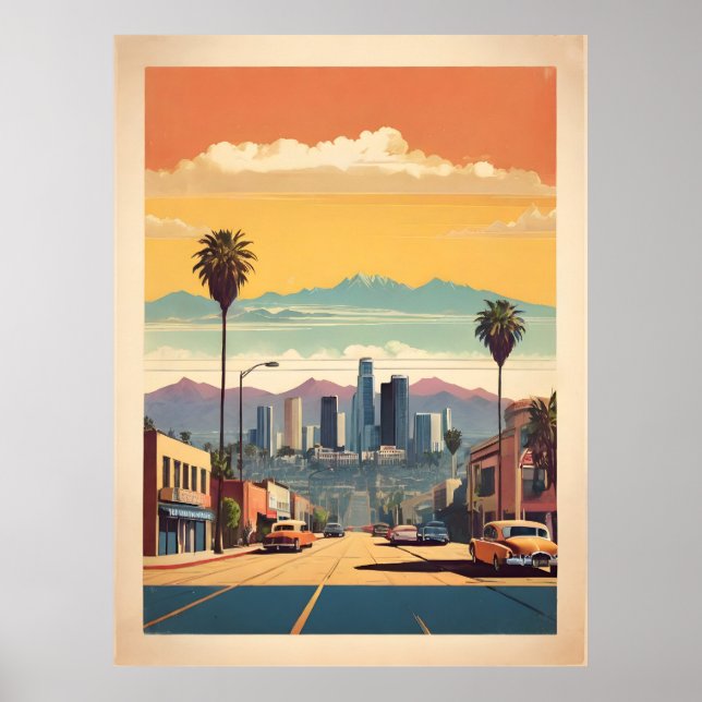 Los Angeles Vintage Poster (Vorne)