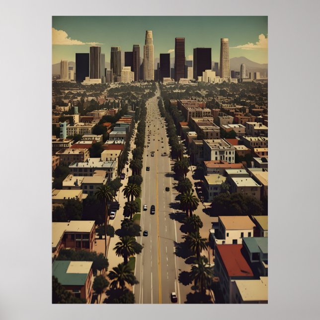 Los Angeles Vintage Poster (Vorne)