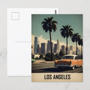 Los Angeles Vintage Poster Postkarte