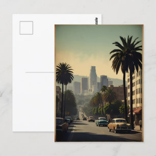 Los Angeles Vintage Poster Postkarte